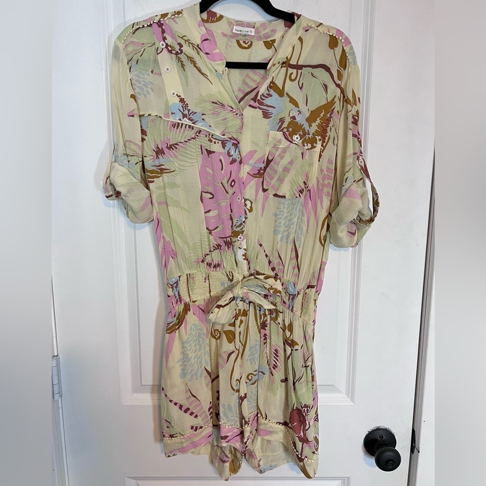 Poupette St. Barth Tropical Print Romper